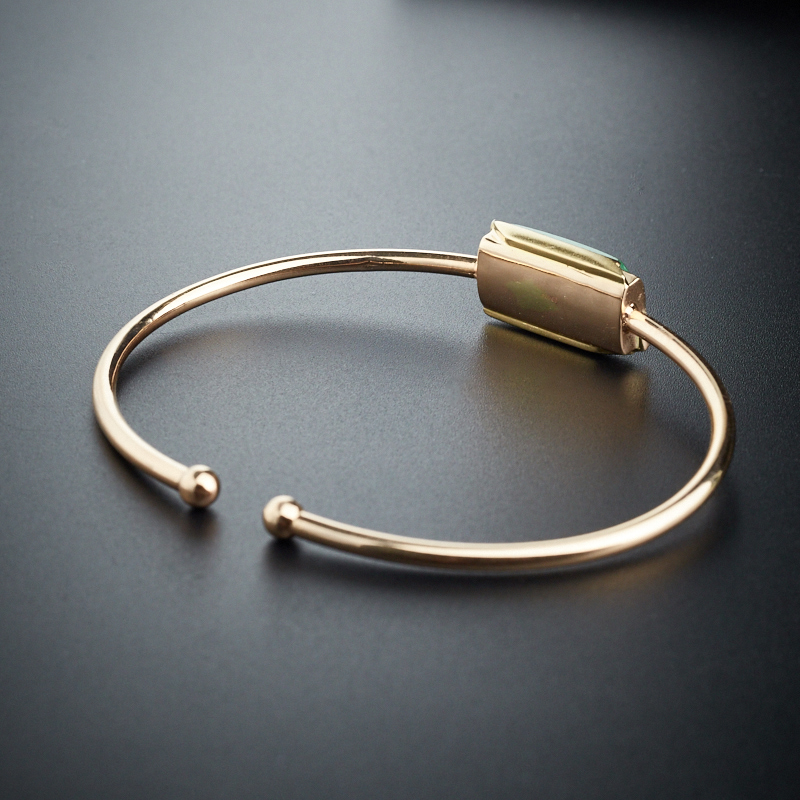 18K金镶冰糯种满绿翡翠手镯 - 红掌柜