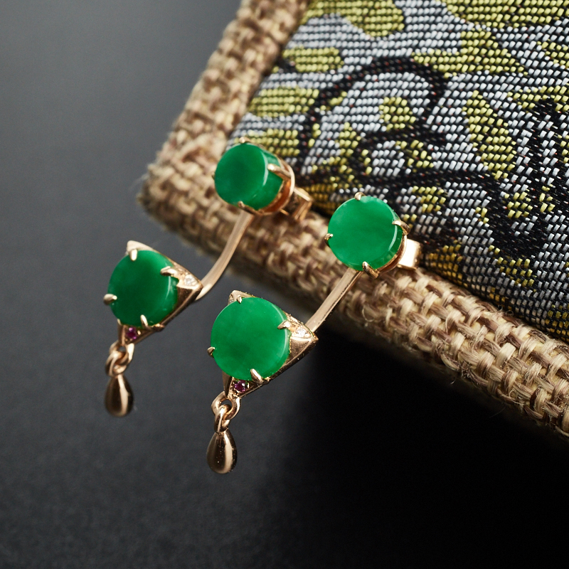 冰糯种翠色翡翠-红掌柜