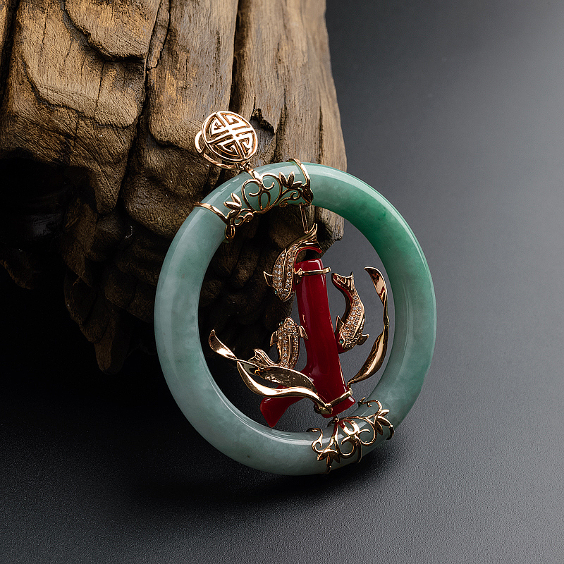 A货天然18K金镶冰糯种墨翠戒指 - 红掌柜