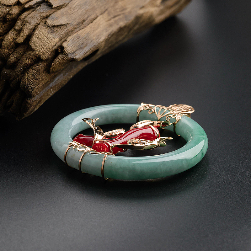 A货墨翠戒指 - 红掌柜