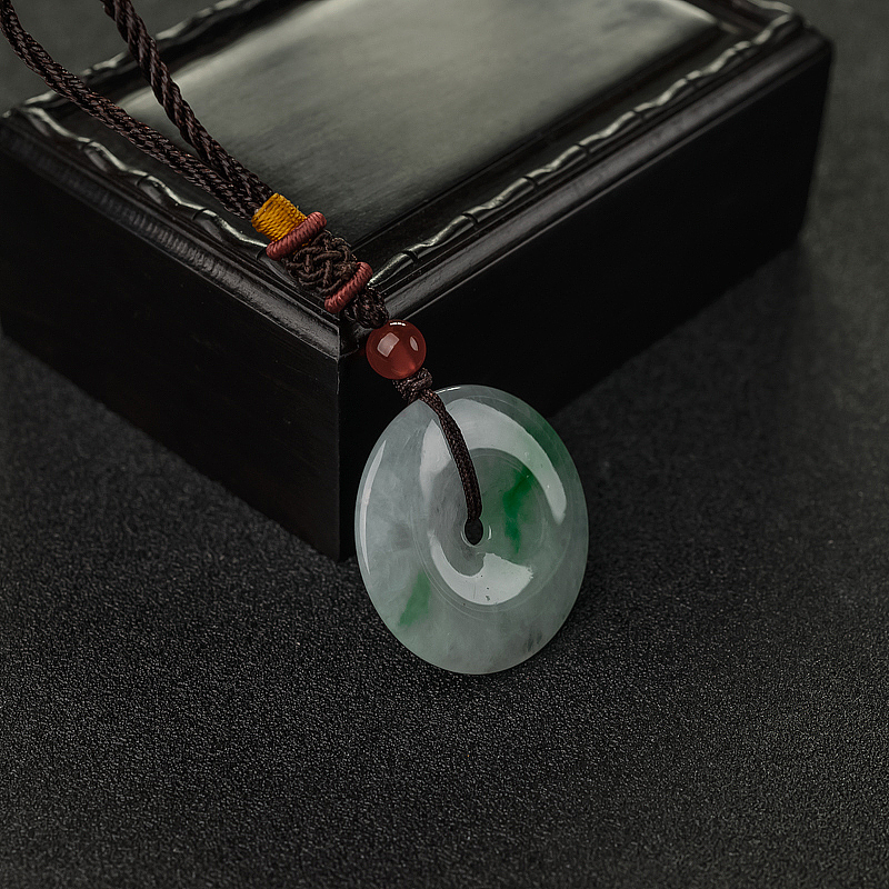 糯种翡翠平安扣吊坠-红掌柜