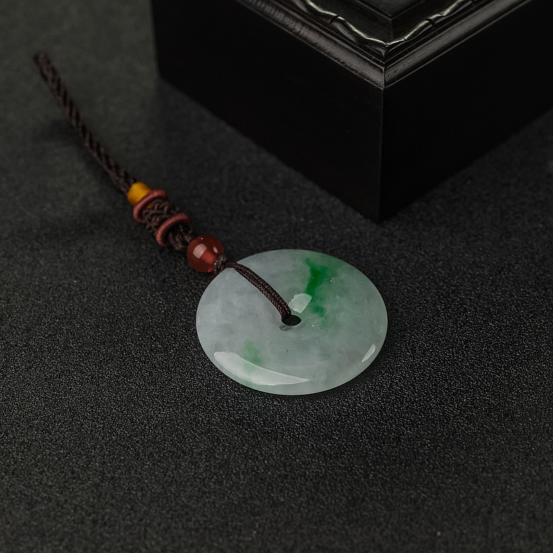 天然翡翠平安扣吊坠-红掌柜