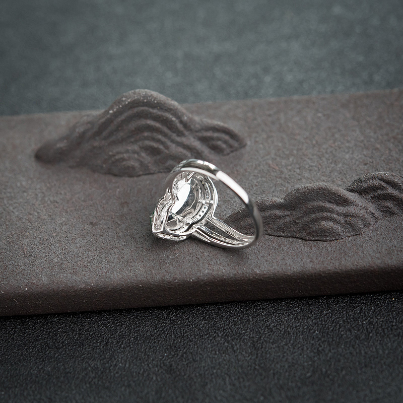 天然翠色翡翠葫芦戒指-红掌柜