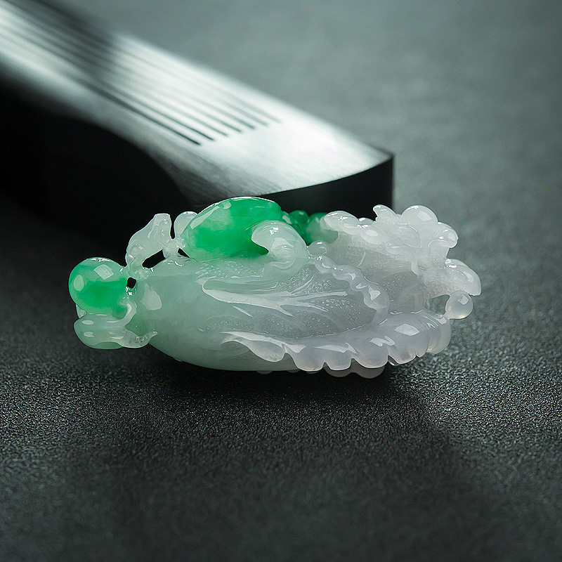 翡翠白菜吊坠-红掌柜