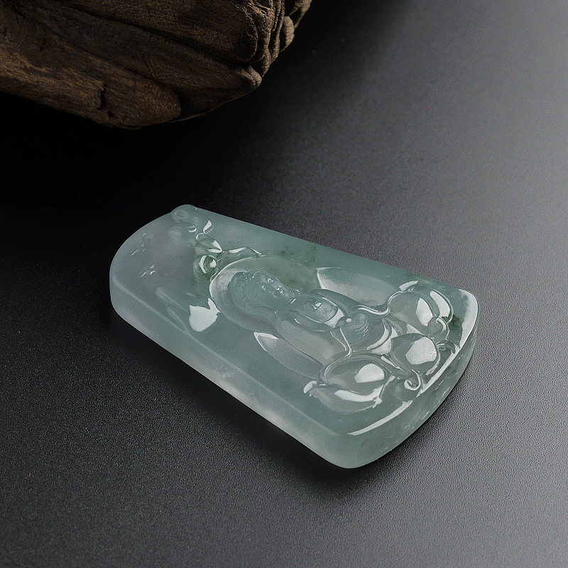 天然翡翠吊坠-红掌柜