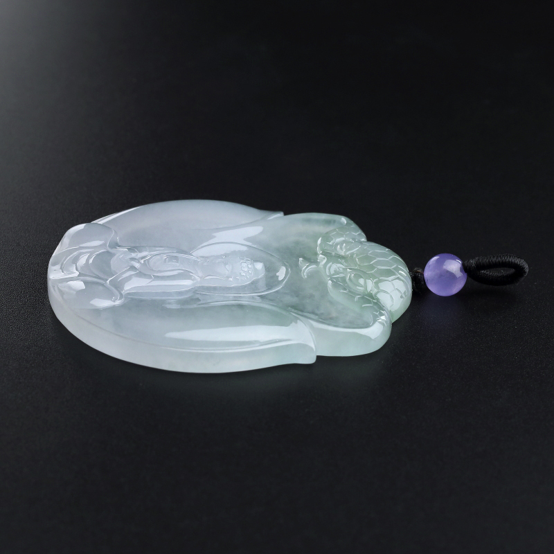 浅绿翡翠大日如来吊坠 - 红掌柜