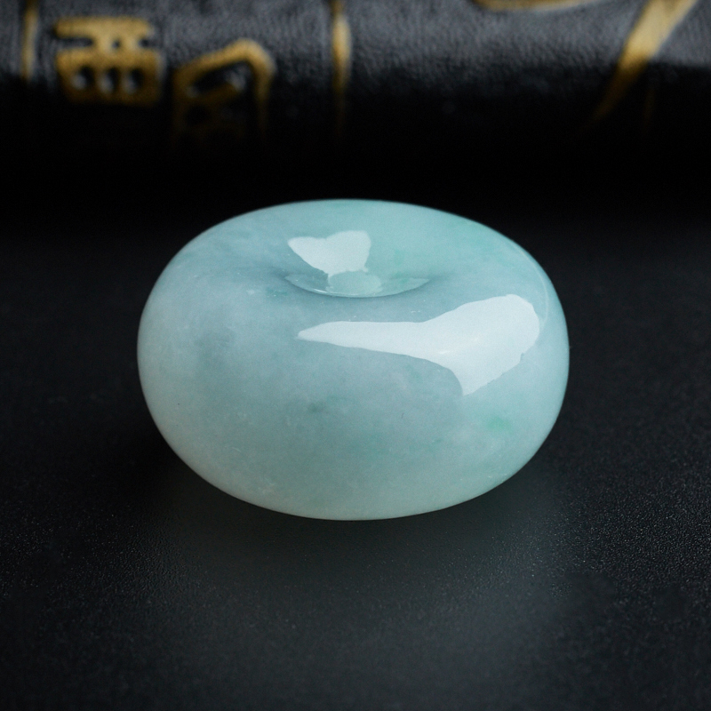 A货天然冰糯种浅绿翡翠平安扣吊坠 - 红掌柜