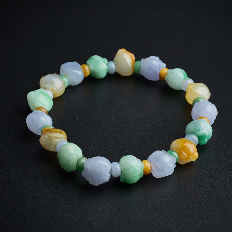 糯种翡翠手串-红掌柜