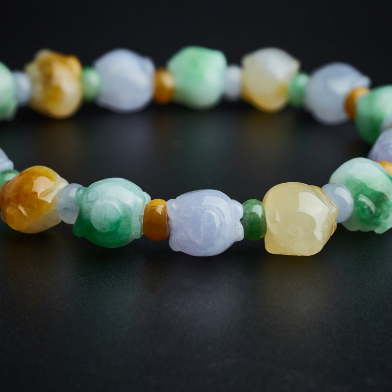 翡翠小猪手串-红掌柜