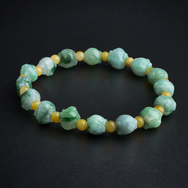 糯种翡翠手串-红掌柜