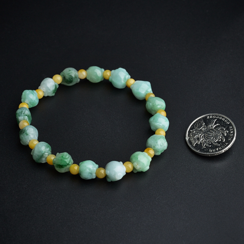 A货翡翠手串-红掌柜