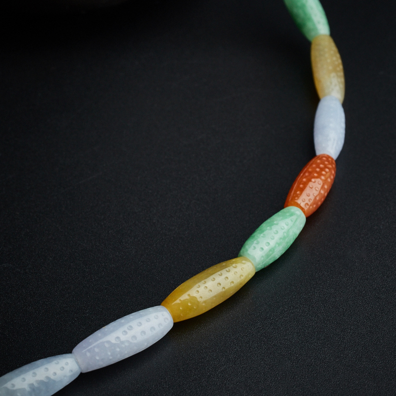 缅甸翡翠项链-红掌柜