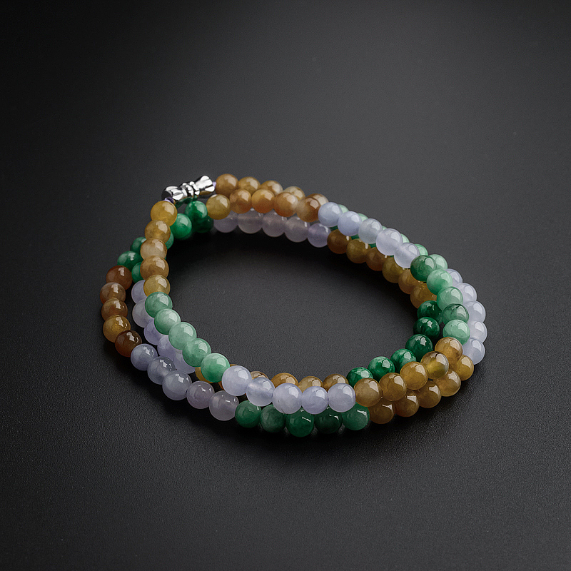 冰糯种福禄寿翡翠项链 - 红掌柜