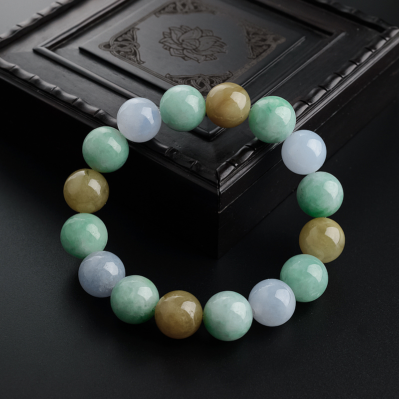 缅甸A货天然冰糯种福禄寿翡翠手串 - 红掌柜