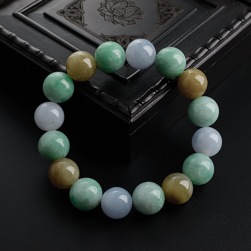 冰糯种福禄寿翡翠手串 - 红掌柜