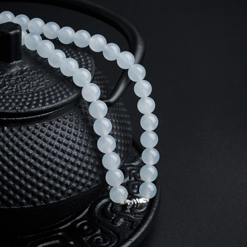 冰糯种翡翠项链-红掌柜