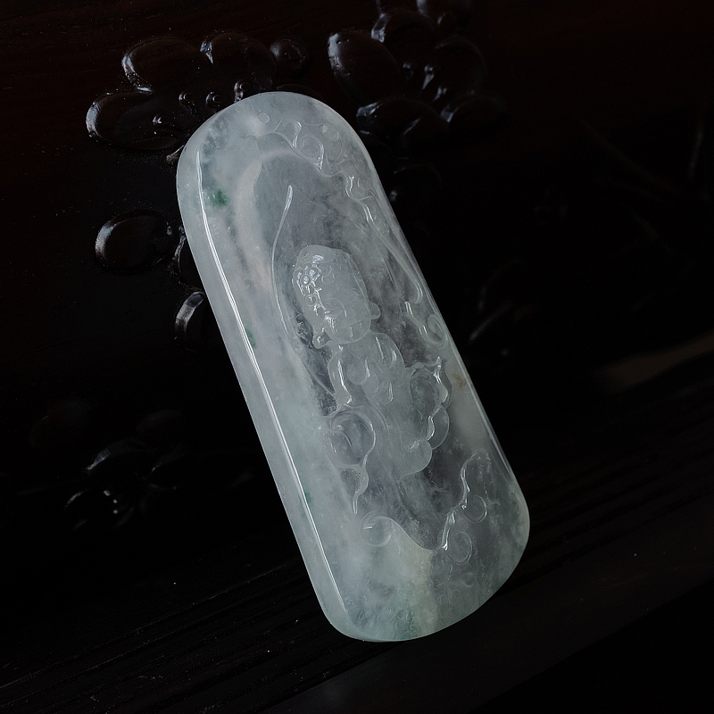 冰糯种翡翠宝宝佛吊坠 - 红掌柜