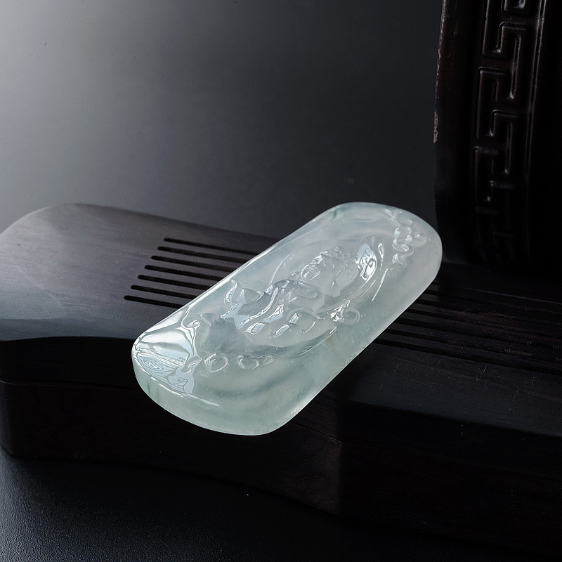 缅甸A货天然冰糯种翡翠佛吊坠 - 红掌柜