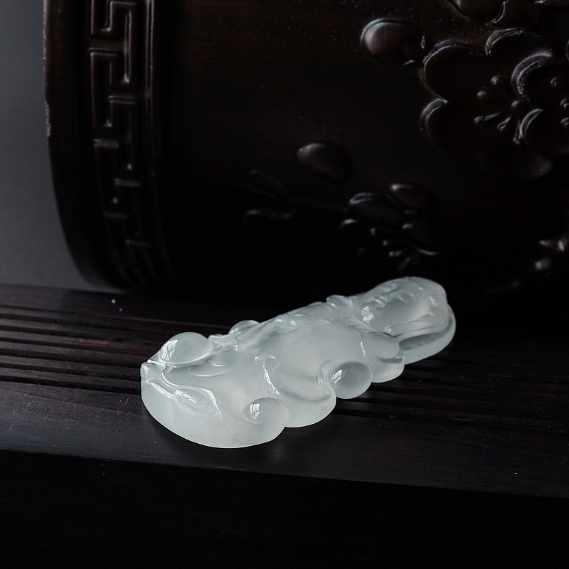 缅甸A货冰糯种翡翠观音吊坠 - 红掌柜