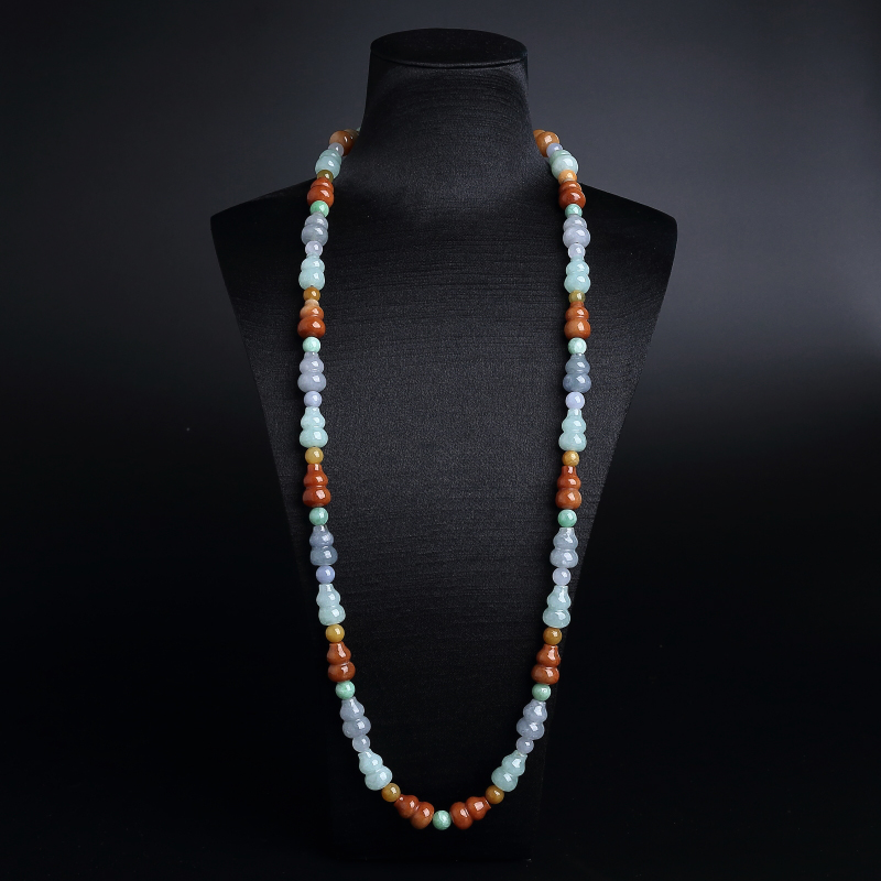 糯种翡翠项链-红掌柜