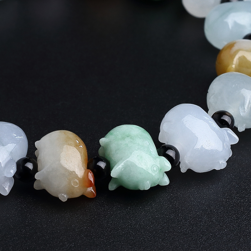 禄寿翡翠手串-红掌柜