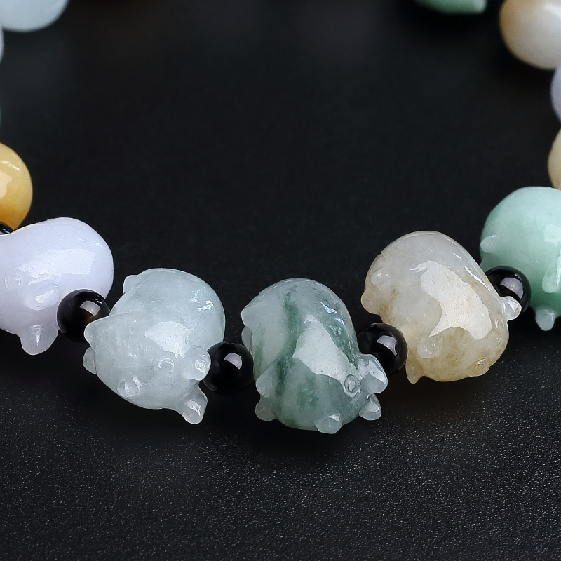 翡翠小猪手串-红掌柜