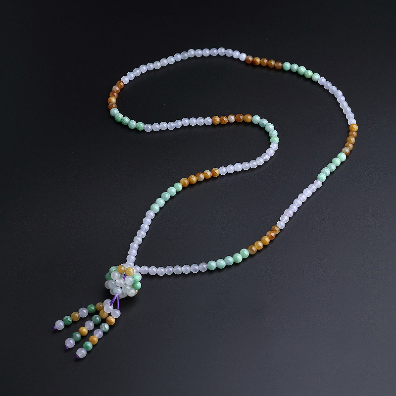 糯种福禄寿翡翠项链-红掌柜