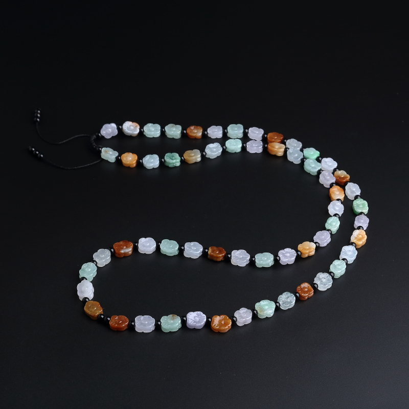 福禄寿翡翠莲花项链-红掌柜