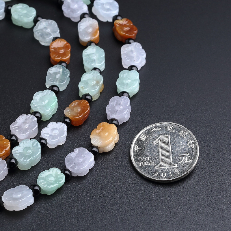 天然翡翠莲花项链-红掌柜