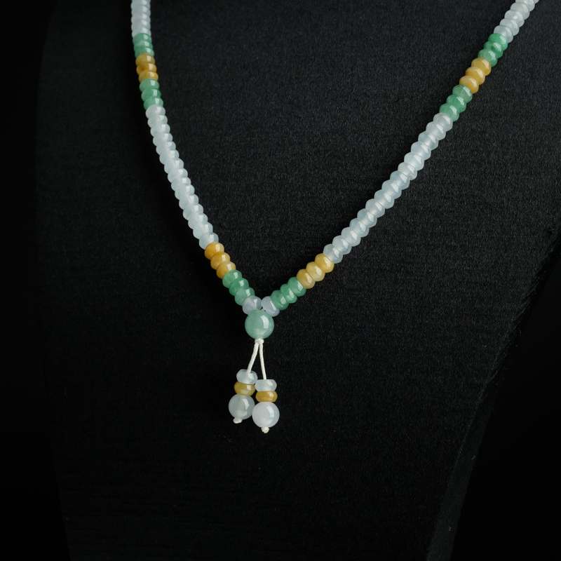 糯种福禄寿翡翠项链-红掌柜