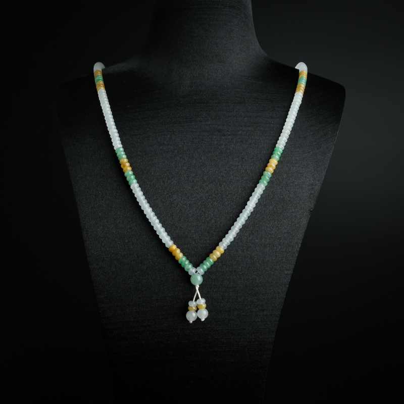 5.5mm糯种福禄寿翡翠项链-红掌柜