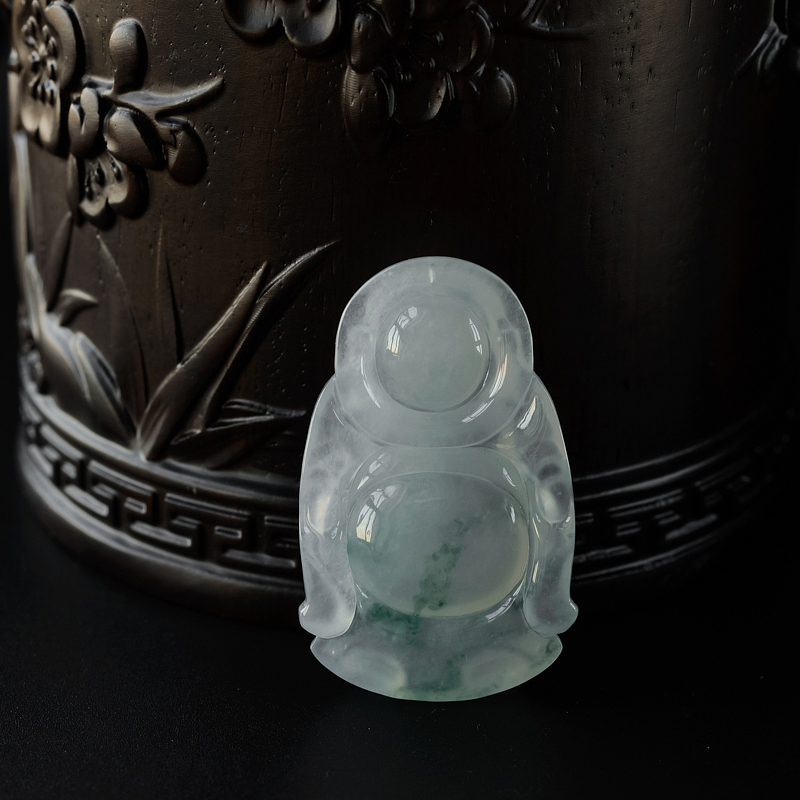 翡翠弥勒佛吊坠-红掌柜