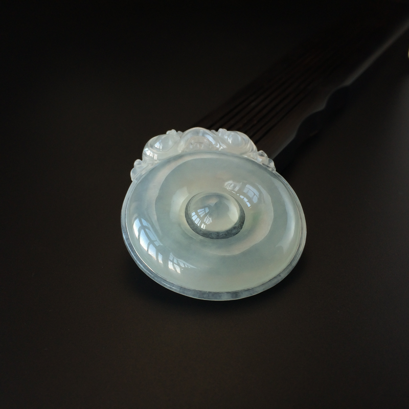 浅绿翡翠福在眼前吊坠-红掌柜