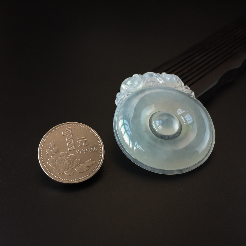 糯种翡翠吊坠-红掌柜