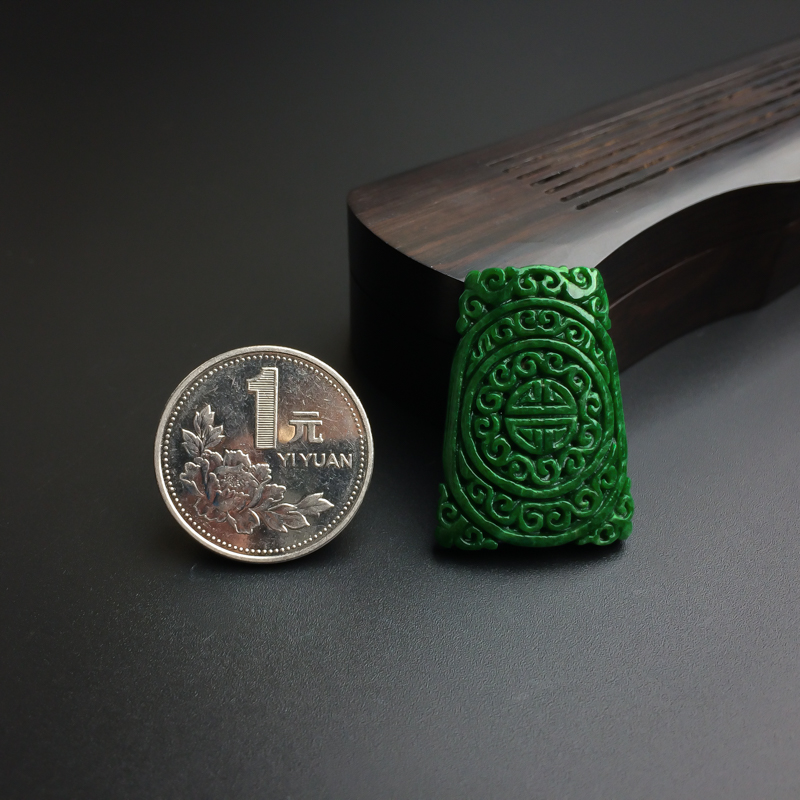 缅甸翡翠寿牌-红掌柜