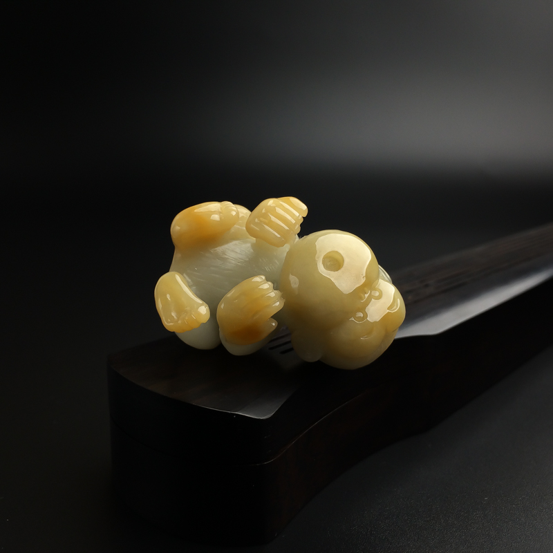 糯种翡翠猴子-红掌柜