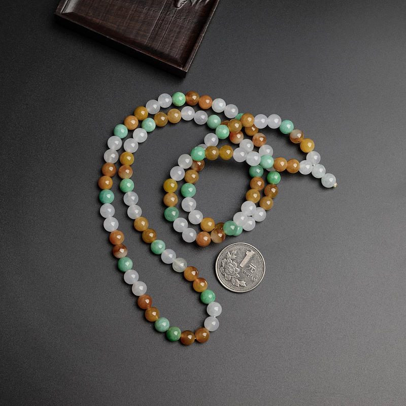 糯种福禄寿翡翠项链-红掌柜