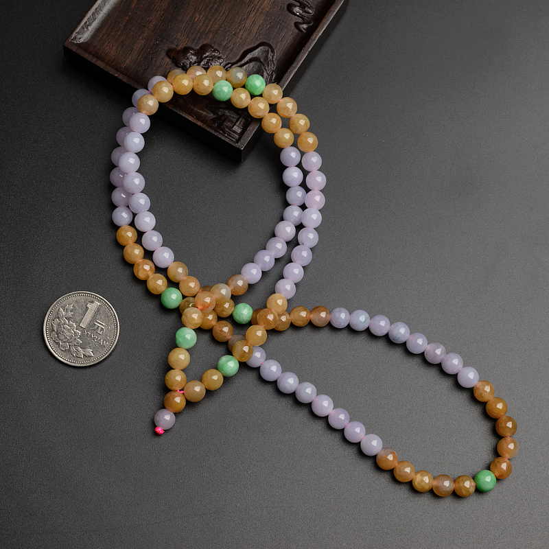 糯种福禄寿翡翠项链-红掌柜