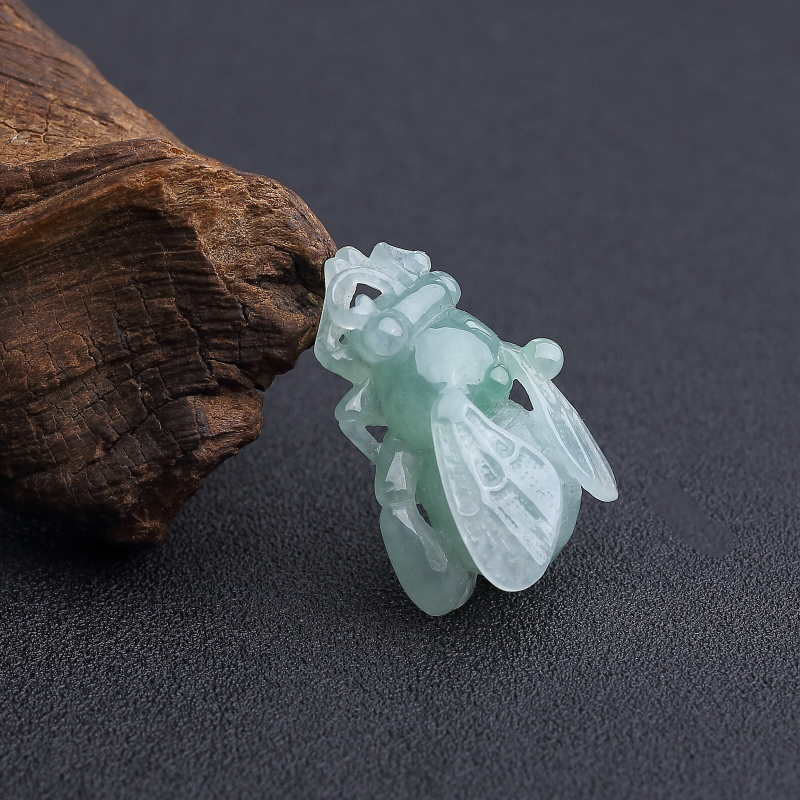 天然糯种浅绿翡翠一鸣惊人吊坠 - 红掌柜