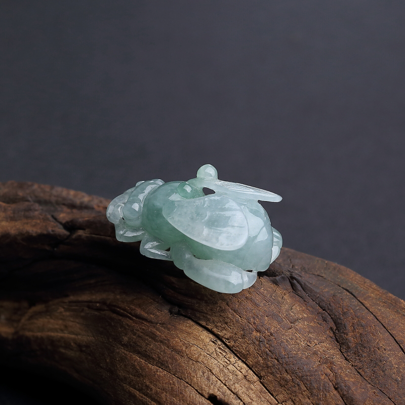 缅甸糯种浅绿翡翠一鸣惊人吊坠 - 红掌柜