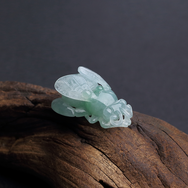 缅甸浅绿翡翠一鸣惊人吊坠 - 红掌柜