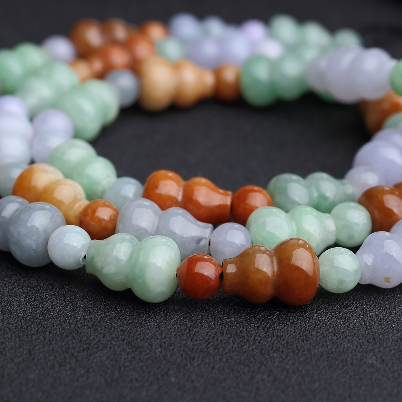 缅甸糯种福禄寿翡翠葫芦项链 - 红掌柜