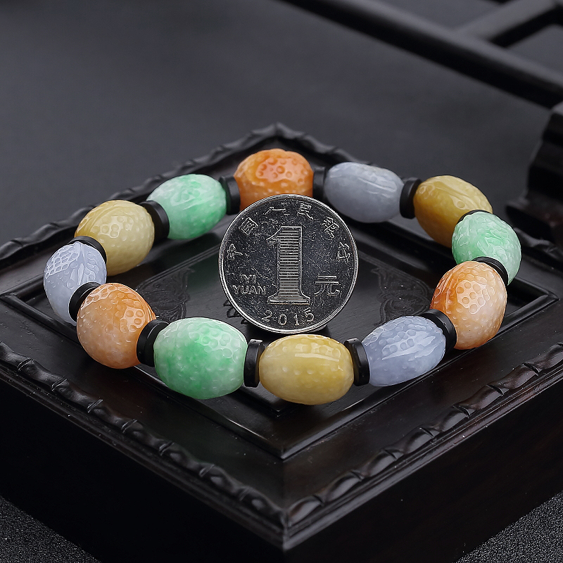 糯种福禄寿翡翠手串-红掌柜