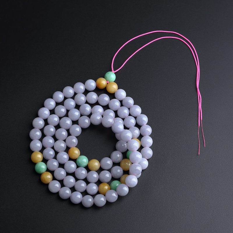 A货天然糯种福禄寿翡翠项链 - 红掌柜