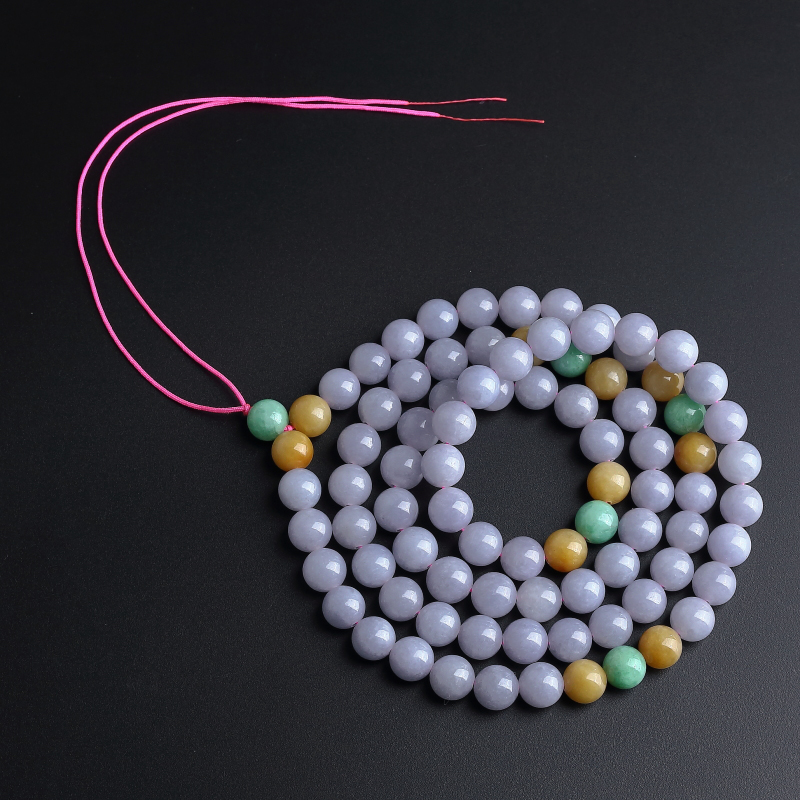 天然糯种福禄寿翡翠项链 - 红掌柜