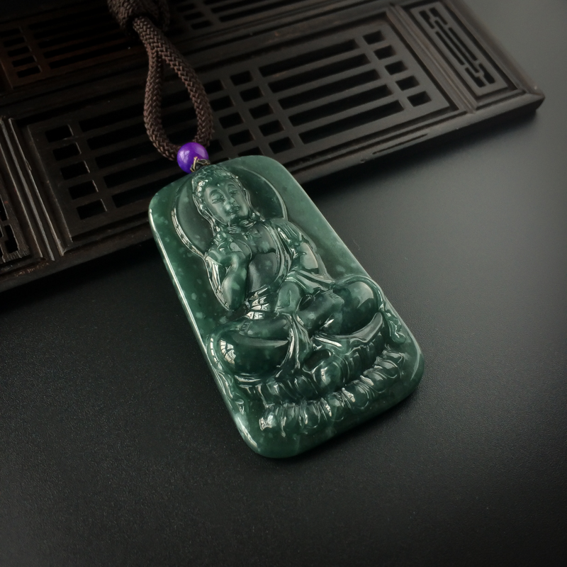 翡翠阿弥陀佛吊坠-红掌柜