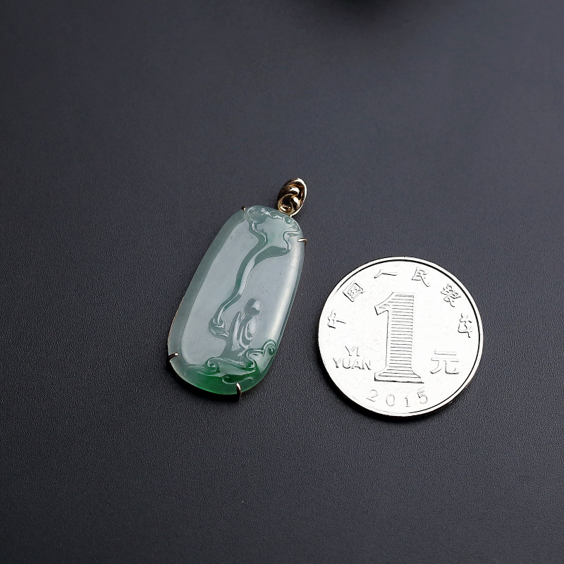 翡翠悟道吊坠 - 红掌柜