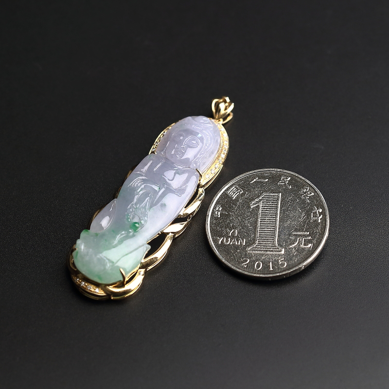 翡翠观音吊坠-红掌柜