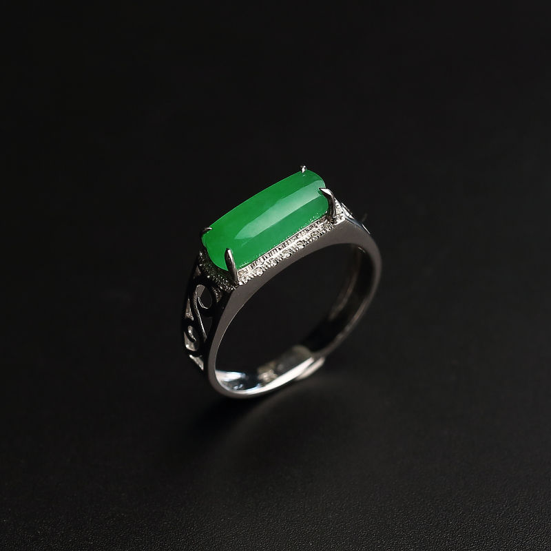 天然翡翠戒指-红掌柜