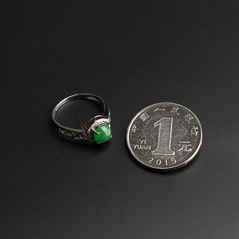 缅甸翡翠戒指-红掌柜